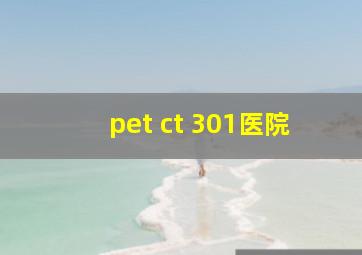 pet ct 301医院